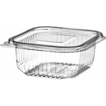250CC CLEAR HINGED SALAD PLASTIC CONTAINER
