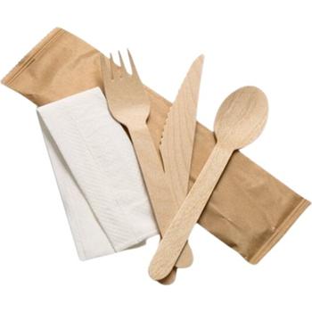 BIRCHWOOD WOODEN CUTLERY SET F K N -10101.30