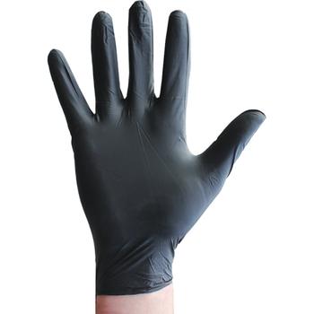 BLACK NITRIL P/F GLOVES MEDIUM
