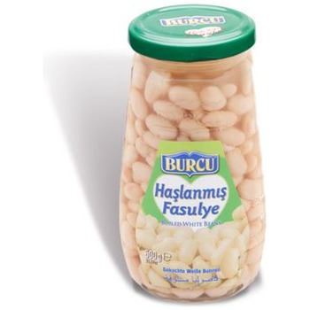 BURCU BOILED WHITE BEANS (HASLANMIS FASULYE) (JAR)