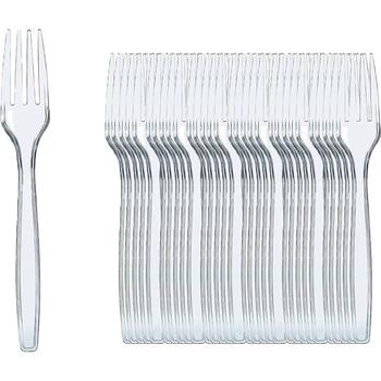 CLEAR HEAVY DUTY CLEAR REUSABLE FORKS -10042.02-