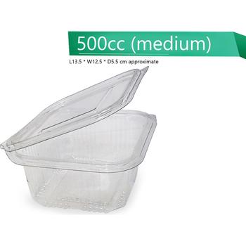 MAJESTIC HINGED SALAD CONTAINER 500CC