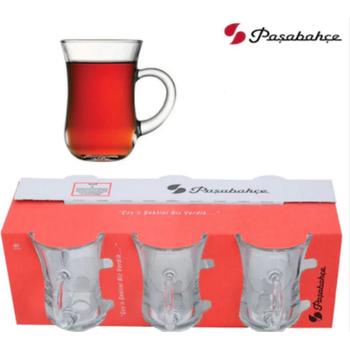 PASABAHCE KEYIF KULPLU TEA GLASS 55411