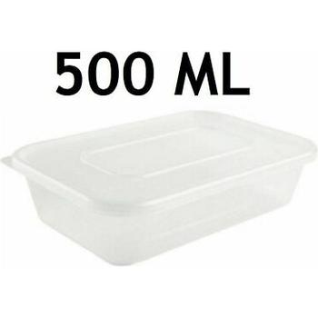 SABERT RECTANGULAR CONTAINER BLACK 500ML 20X13CM -HOT7A116-