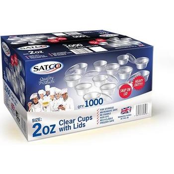 SATCO CLEAR SAUCE CUPS & LIDS 2OZ