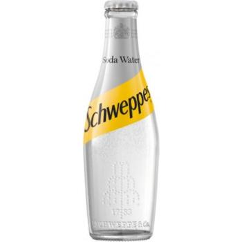 SCHWEPPES SODA WATER GLASS BOTTLE