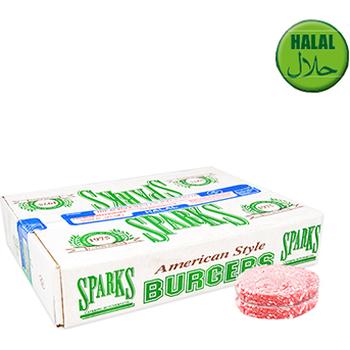 SPARKS HALAL 2OZ BEEF BURGER (BLUE TAPE)