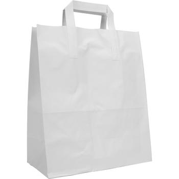 WHITE KRAFT PAPER SOS LARGE CARRIER BAG (BEYAZ)
