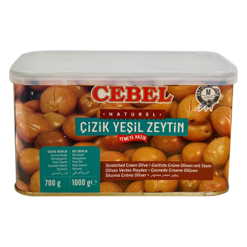 CEBEL GREEN OLIVES SCRATCHED (TIN) M