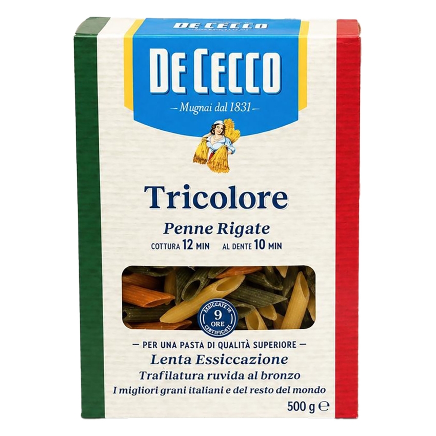 DE CECCO PENNE RIGATE TRICOLORE CEE
