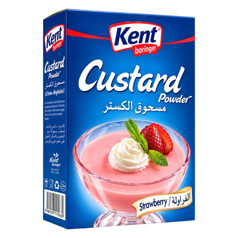 KENT BORINGER CUSTARD POWDER STRAWBERRY