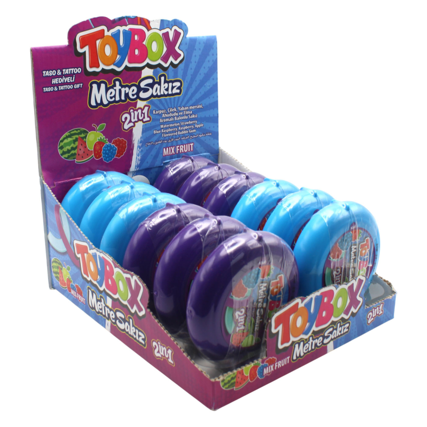 TOYBOX METER BUBBLE GUM 2IN1 MIX FRUIT