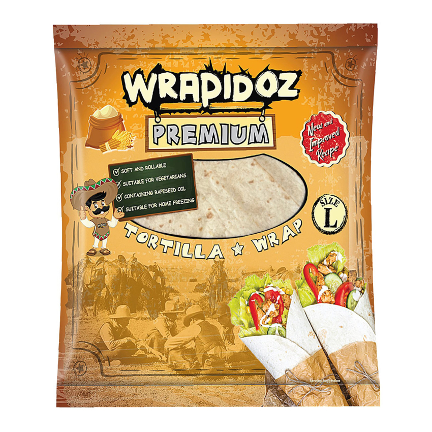 WRAPIDOZ TORTILLA WRAP WHITE 25CM