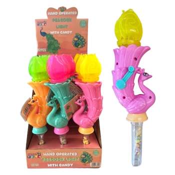MXX TOYS HAND OPERATED PEACOCK W LIGHT