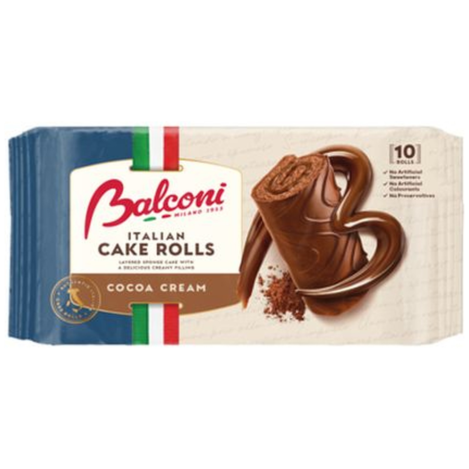 Balconi Italian Cake Roll Cocoa Cream 8 x 10 PACK