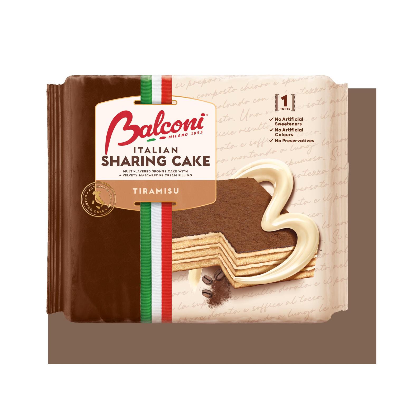 Balconi Italian Sharing Cake Tiramisu 6 x 400G