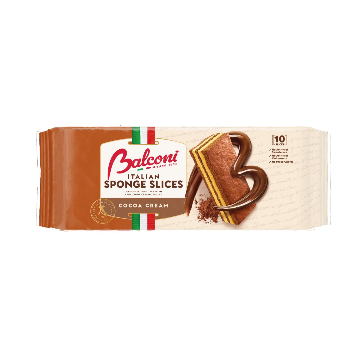 Balconi Italian Sponge Slice Cocoa 10Pck 8 x 280G