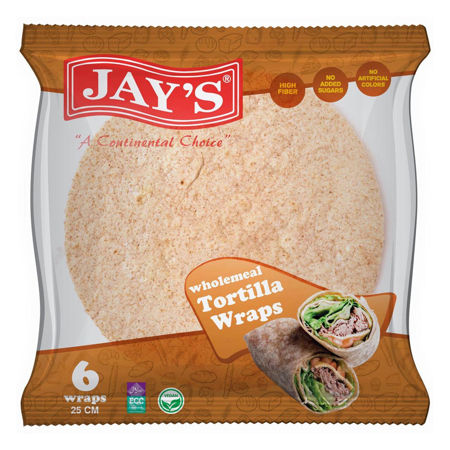 Jay's 6 Whole Wheat Tortilla 14 x 25 CM