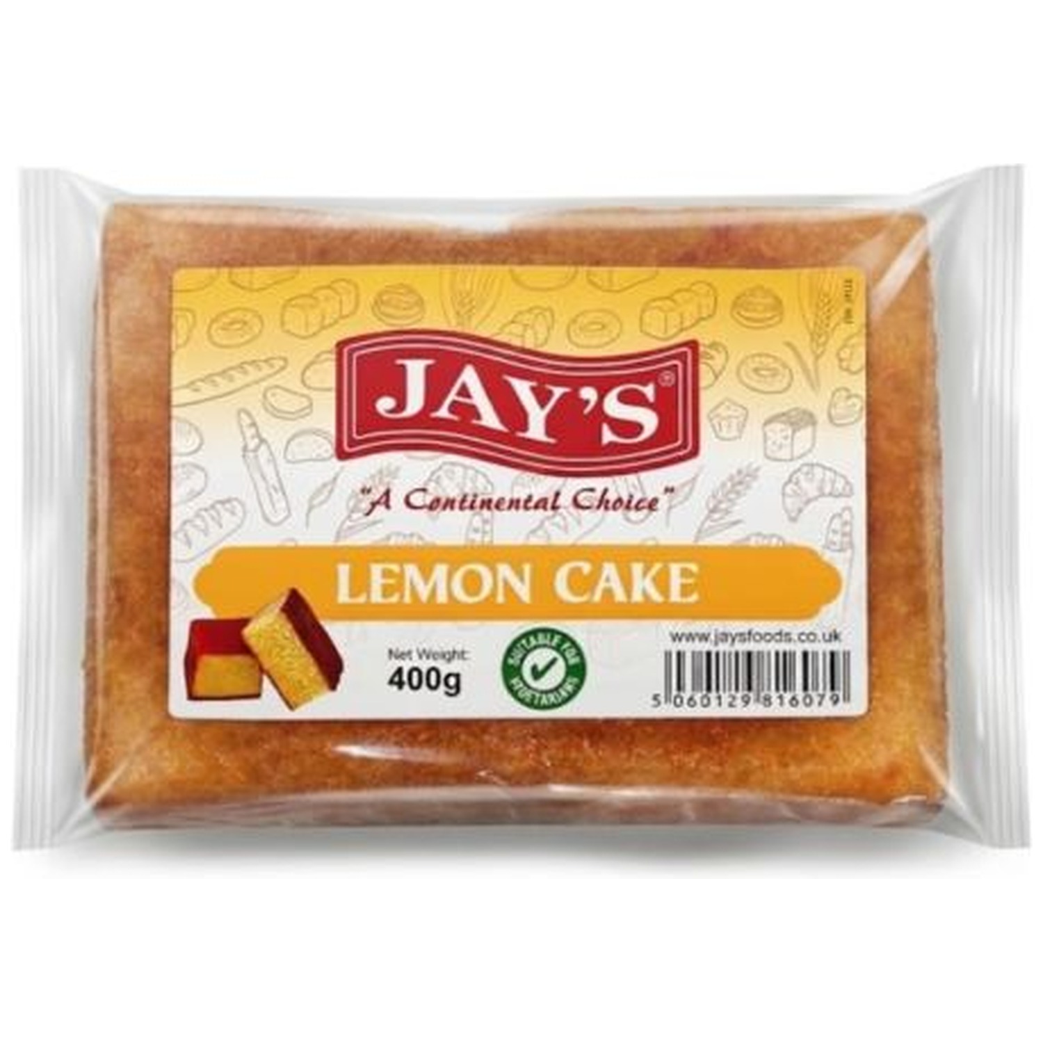 Jays Lemon Slab Cake 6 x 400G