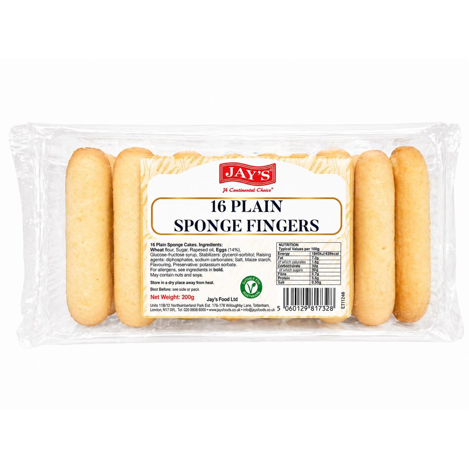 Jays New Plain Fingers Madeleines 12 x 200G