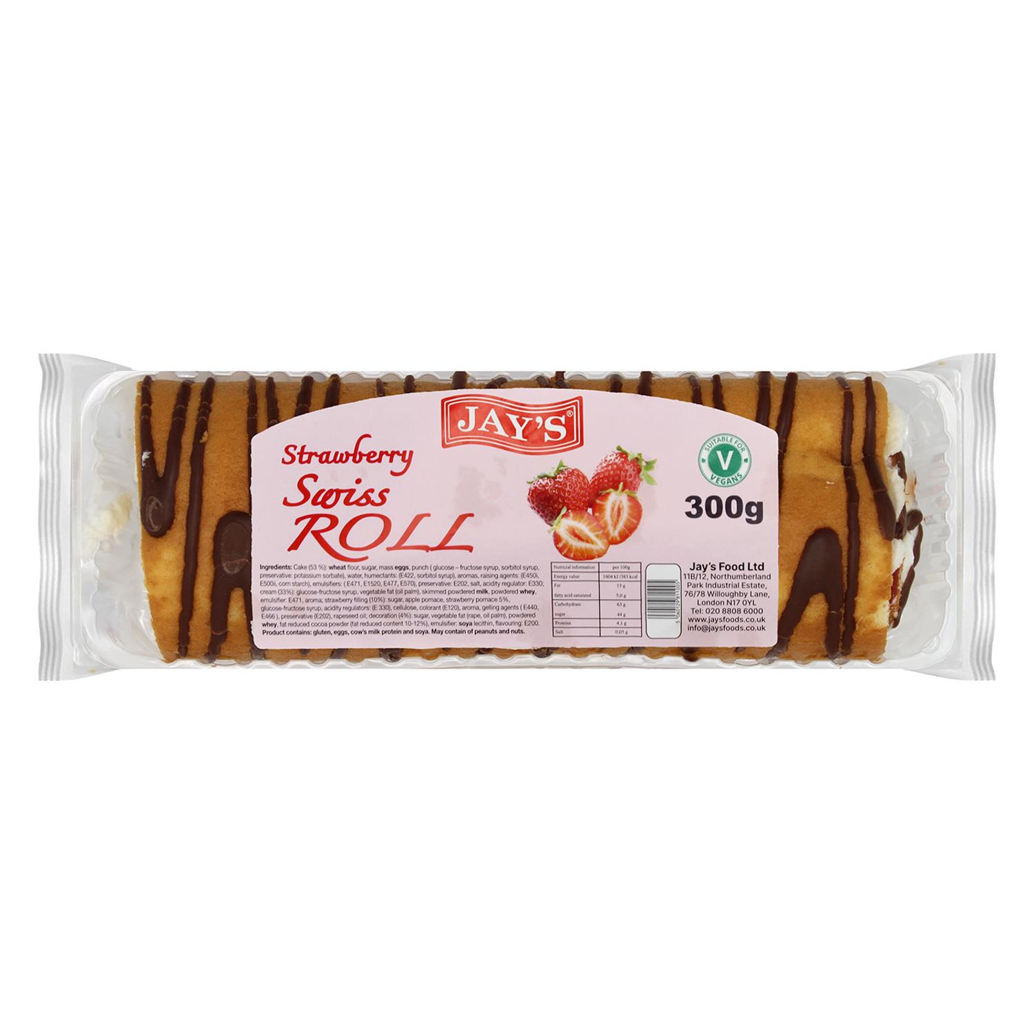 Jays New Swiss Roll Strawberry 5 x 300 GR