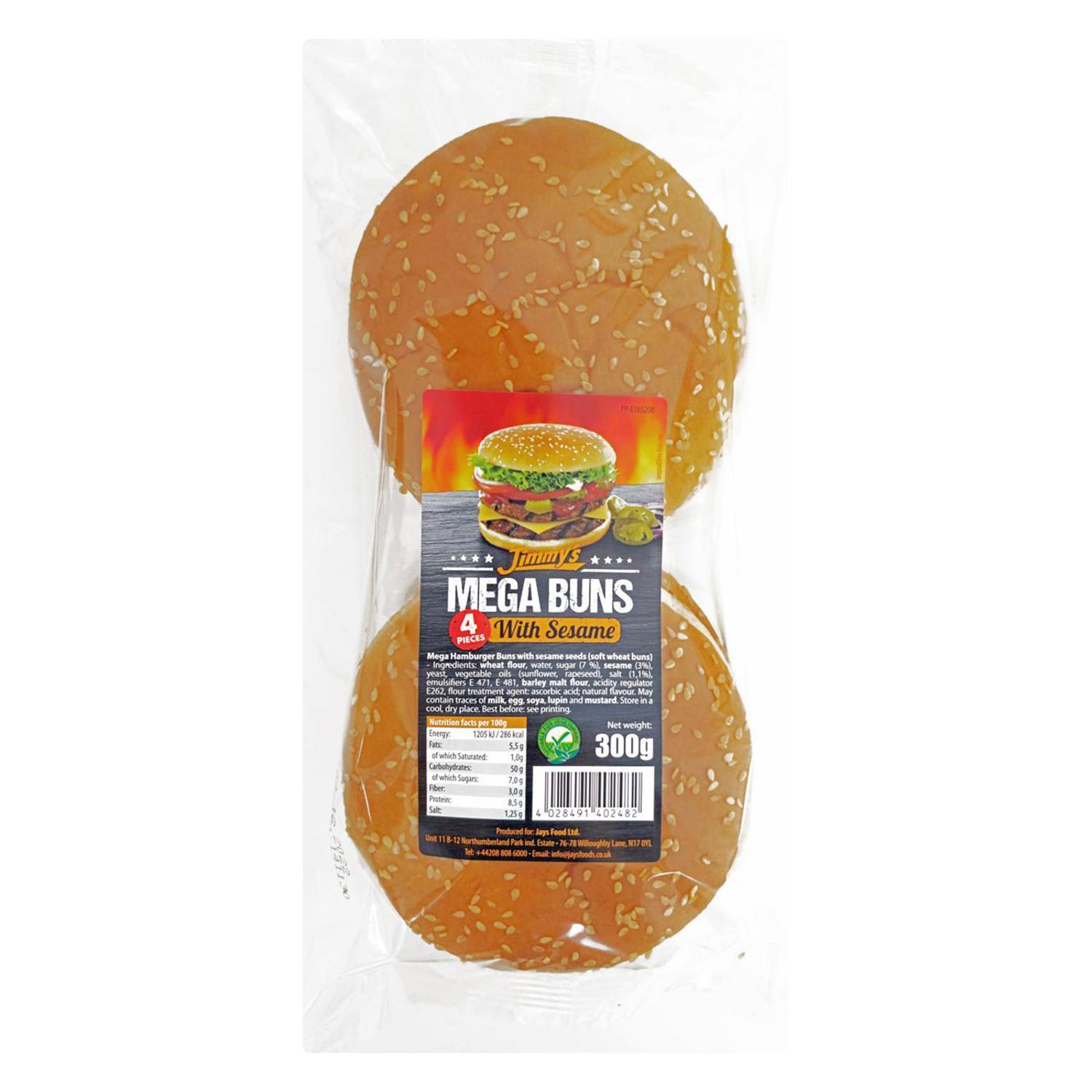 Jimmy Mega Burger Buns 7 x 300G