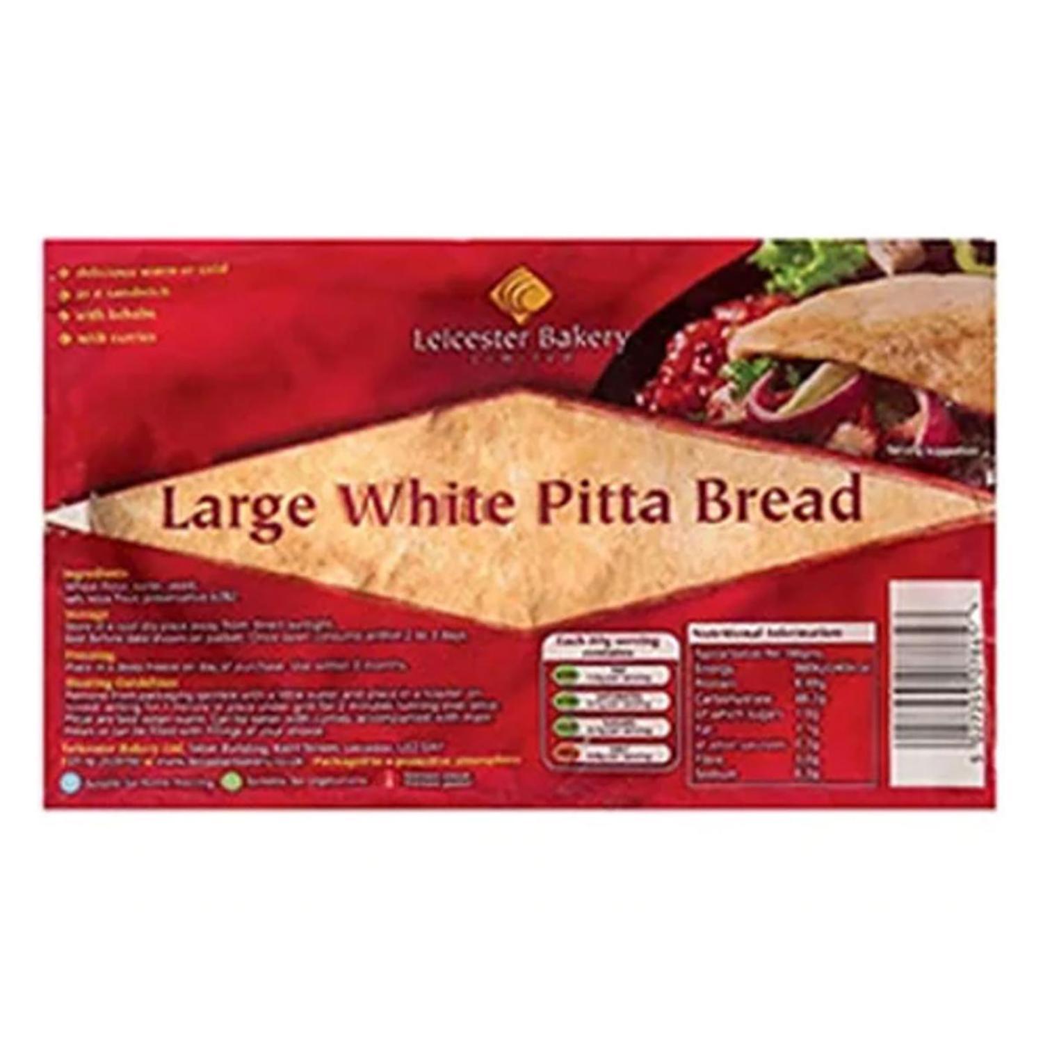 Leicester White Pitta Bread 15 x 6 PK