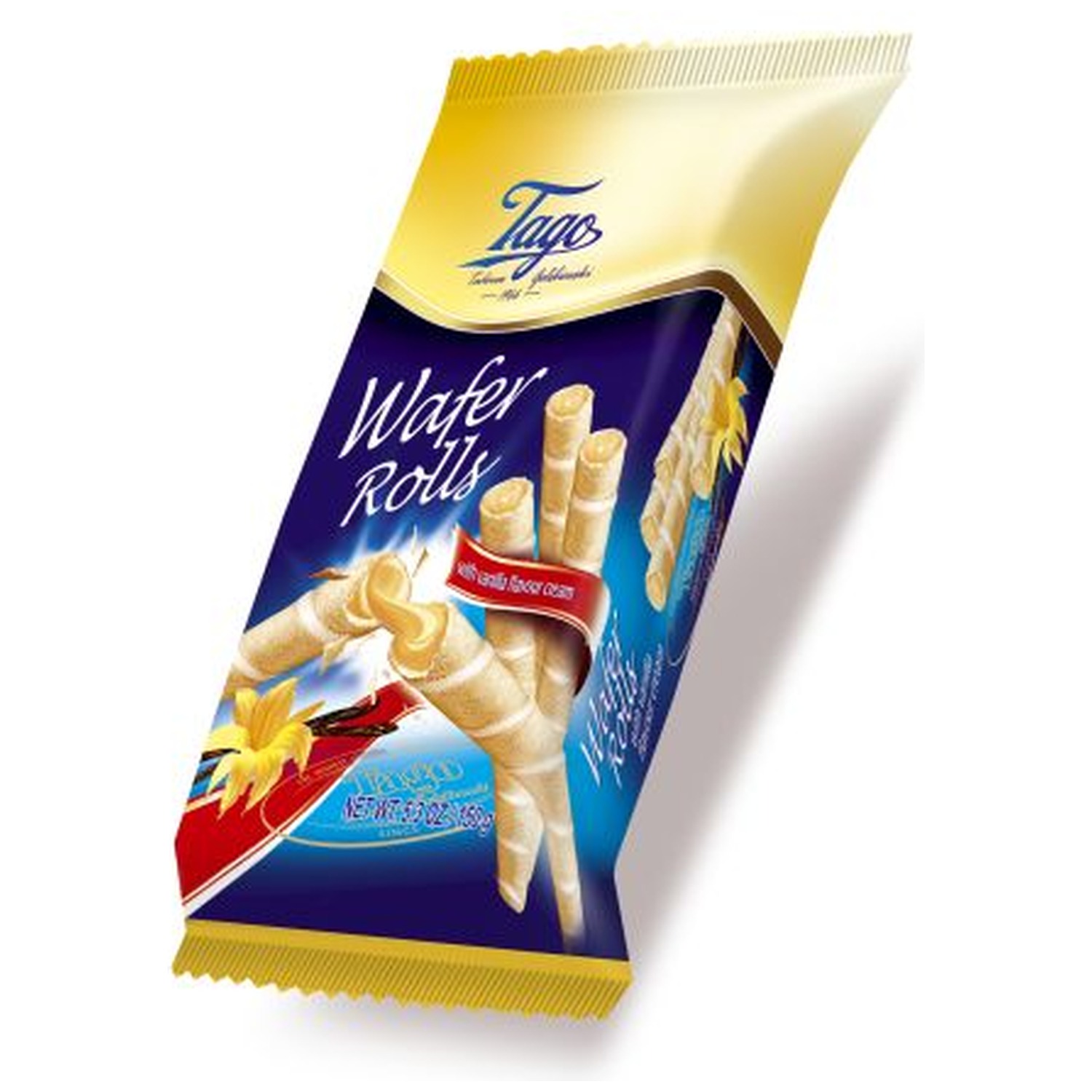 Tago Wafer Rolls With Vanilla Cream 12 x 150GR