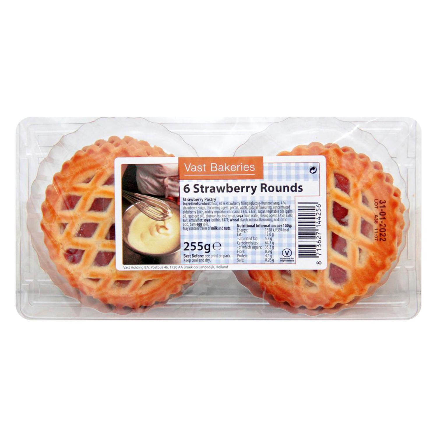Vastbanket 6 Strawberry Rounds 12 x 255G