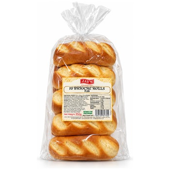 Jays Plain Brioche Rolls X10 11x350GR