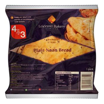 Leicester Plain Naan Bread 10x3 PK
