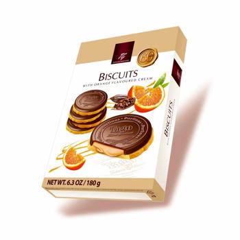 Tago Round Biscuits With Orange Cream