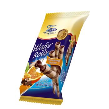 Tago Wafer Rolls With Choc-Orange Cream