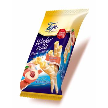 Tago Wafer Rolls With White Peach Cream 12x150 GR