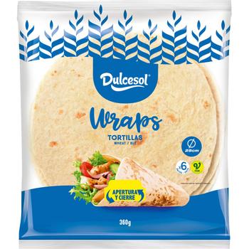 DULCESOL WHITE TORTILLA WRAPS