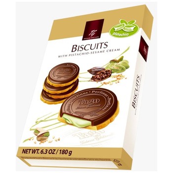 TAGO ROUND BISCUITS WITH PISTACHIO CREAM